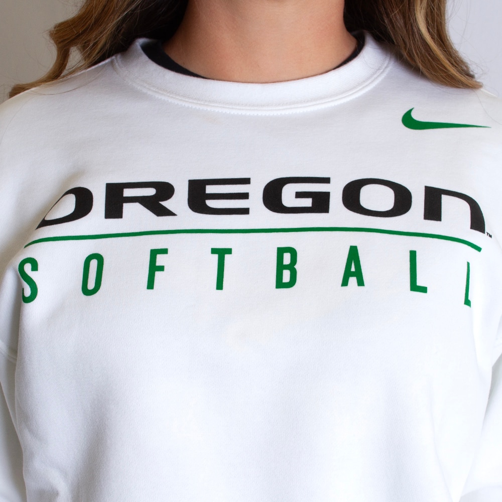 Oregon, Nike, White, Pullover, Men, Softball, 418625